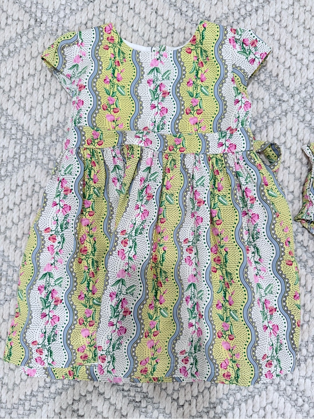 12-18M Cath Kidston Floral Stripe Kids Dress w/ Matching Bloomer